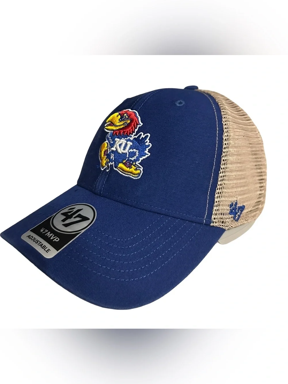 Kansas Jayhawks 47 MVP SnapBack Trucker Hat - OSFA